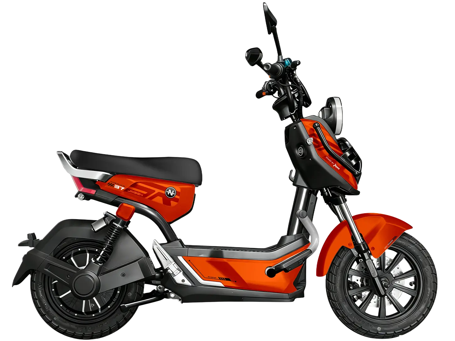 Jimsen K2 red urban electric moped with 60V battery platform